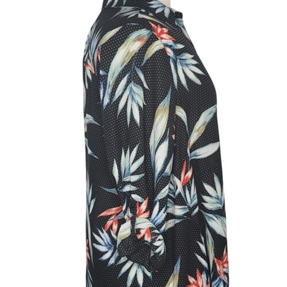 Zac & Rachel Black Polka Dot Floral‎ Blouse - Picture 6 of 12